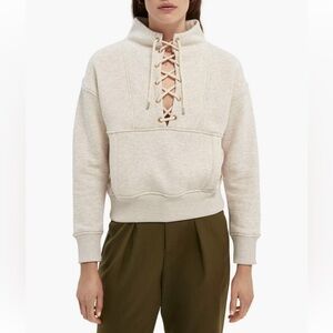 Scotch & Soda women’s Lace Up Sweatshirt